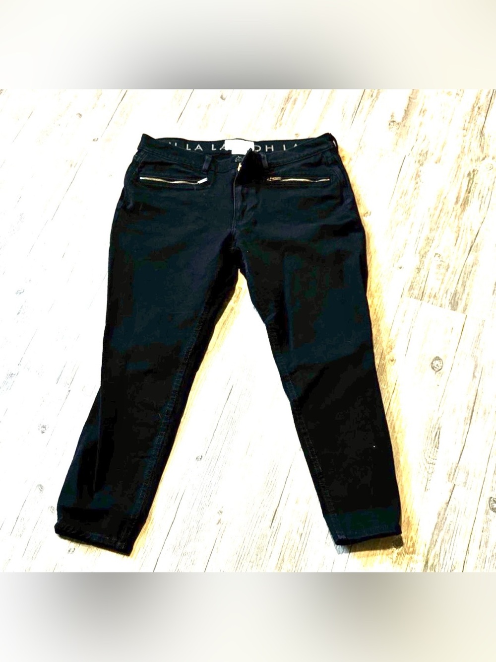 Kate Spade Broome Street Black Zip-Pocket Ankle Jeans